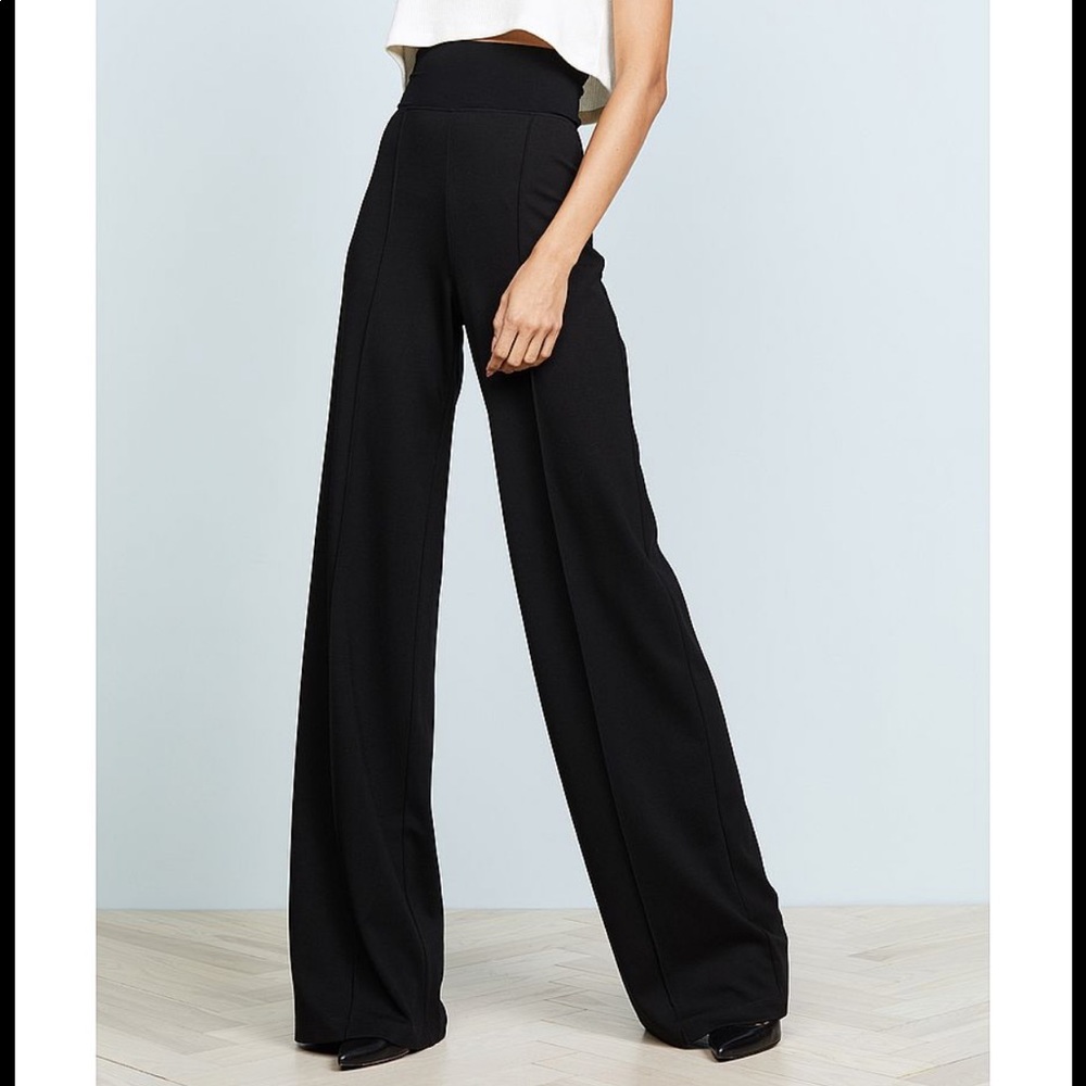 Bailey 44 Black High-Waist Wide-Leg Trousers